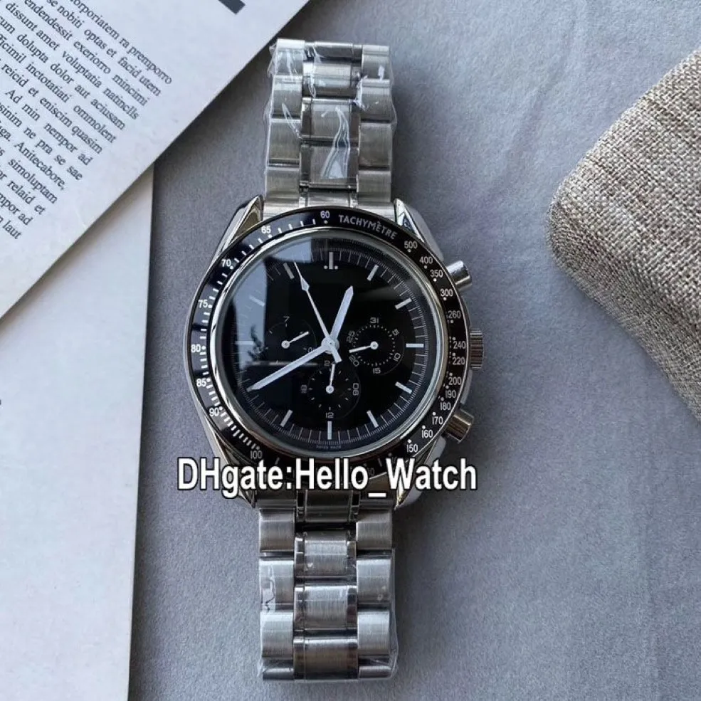 Billiga nya Moonwatch 311 30 42 30 01 005 Black Dial A2318 Automatisk herrklocka rostfritt stål armband klockor av hög kvalitet hej 274n