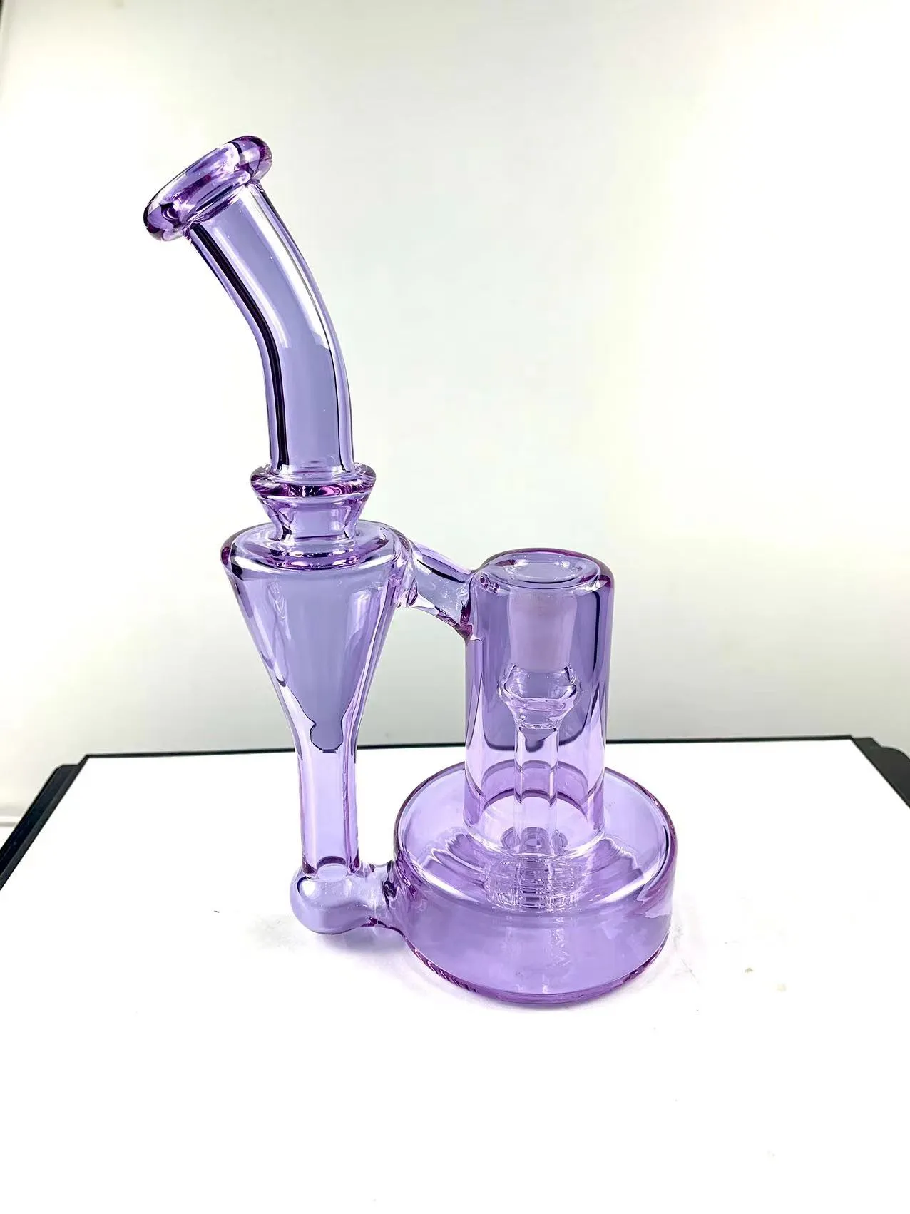 Özel Renk Kül Catcher Bong Nargile Shisha Borosilate Cam Sınırlı Edition Safir Gümüş Yağ Rig Dizel Köpük Makinesi Tam Yükseklik 7,8 inç