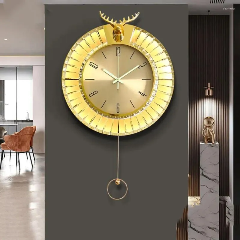 Zegar ścienny duży zegar 3D Nowoczesny estetyczny elegancki sztuka luksusowy dekoracyjny salon horloge murale dekoracja domu