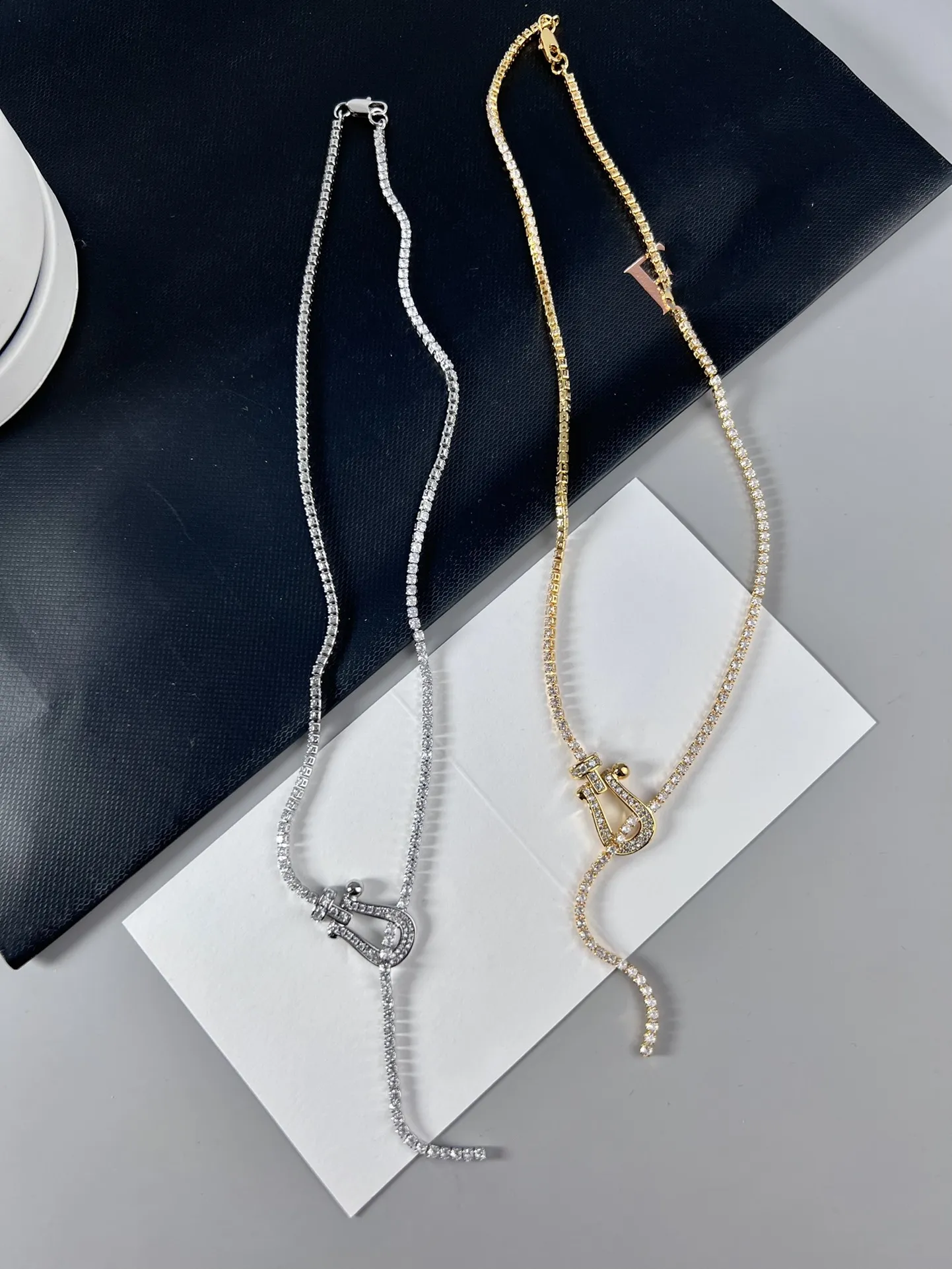Luxe hanger ketting S925 sterling zilver Force merkontwerper volledige kristallen huis emmer kruis charme choker voor vrouwen sieraden feestcadeau