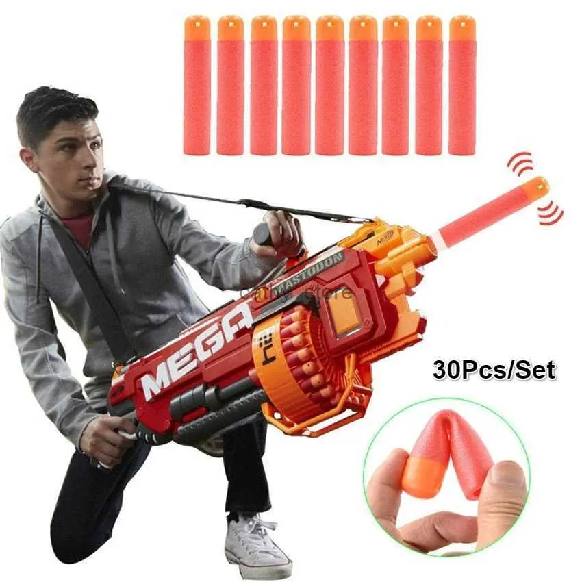 Gun Toys 30pcs Mega dla NERF 9.5 cm Red Sniper Rifle Rolki Bullety Mega Foam Władza Darts Big Hole Bullets do N-Strike Mega Seriesl2403