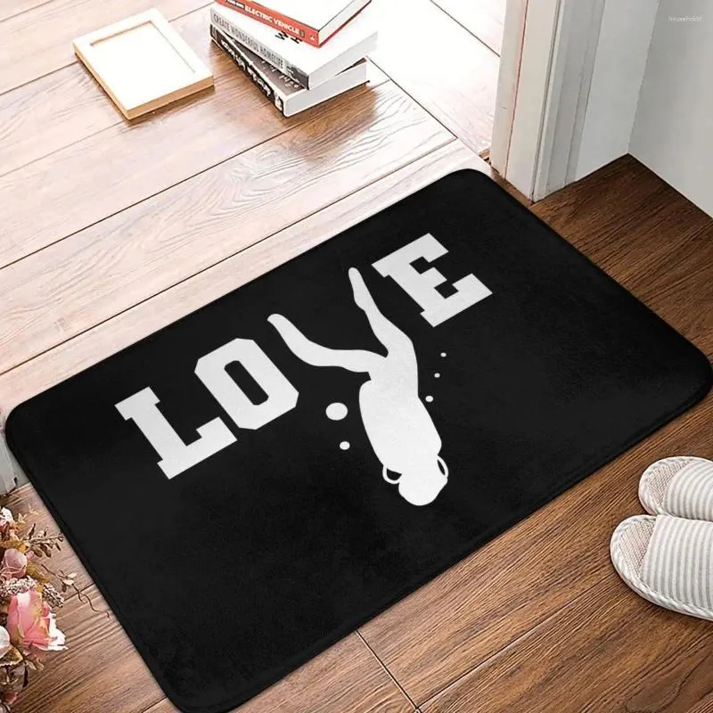 Carpets Love Sport Under Pressure Scuba Dive Diver Diving Non-slip Doormat Carpet Living Room Kitchen Mat Outdoor Indoor Decorative