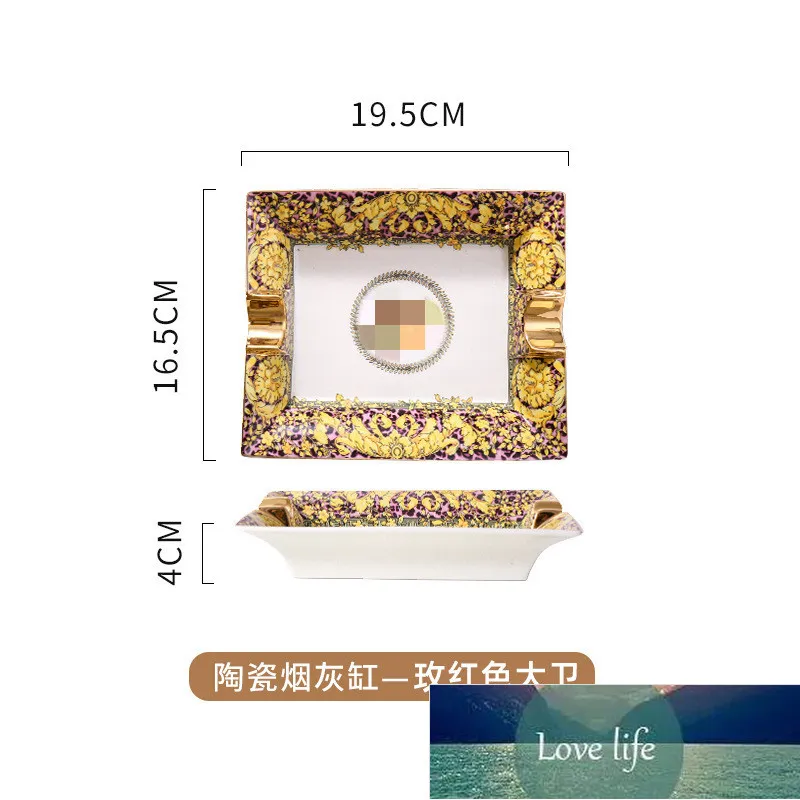 High Quaitly Creative European Ceramic Ashtray Desktop End Table Living Room Bedroom Personality Ashtray Fashion Trend Ashtrays