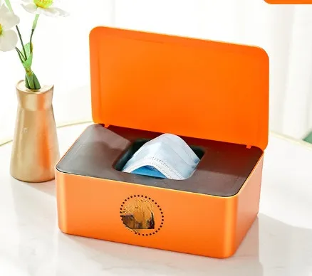 Tissue Box Mask Elegant Mask & Tissue Box Organizer - Stylish Dustproof Storage ...