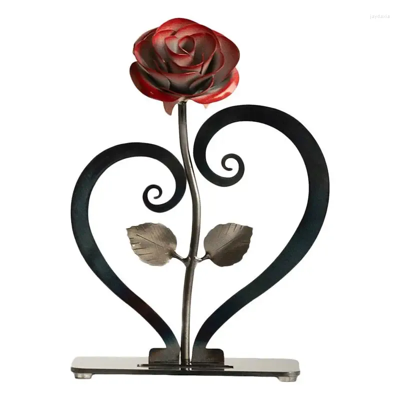Декоративные цветы в форме сердца, металлическая роза, подарок на годовщину свадьбы для жены, гостиной, спальни, кабинета