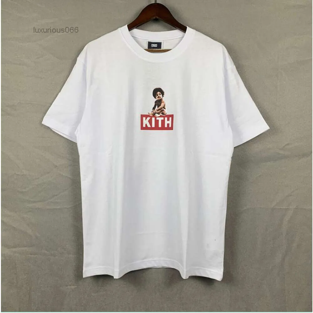 High Streetmens T-shirts Kith Street View Printed Short-sleeved Women Men Tile for Men and Women Tee Cotton