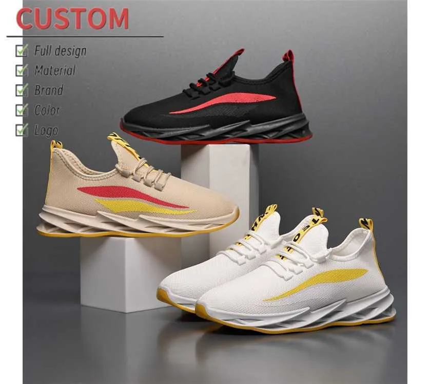 HBP icke-märke Autumn New Breathablesale Shoes Casual Sneakers Mens Trend mångsidig nät PVC Cotton Wintersale Summer