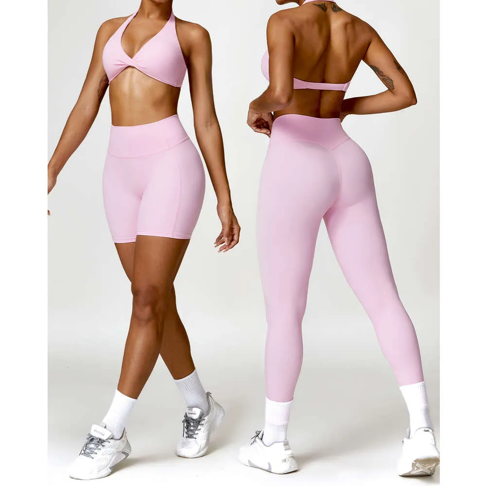 Lu Align Fashion Back Nuova canotta da yoga Pantaloncini attillati Tuta Fiess ad asciugatura rapida Pantaloni sportivi da corsa all'aperto Ciclismo da donna S