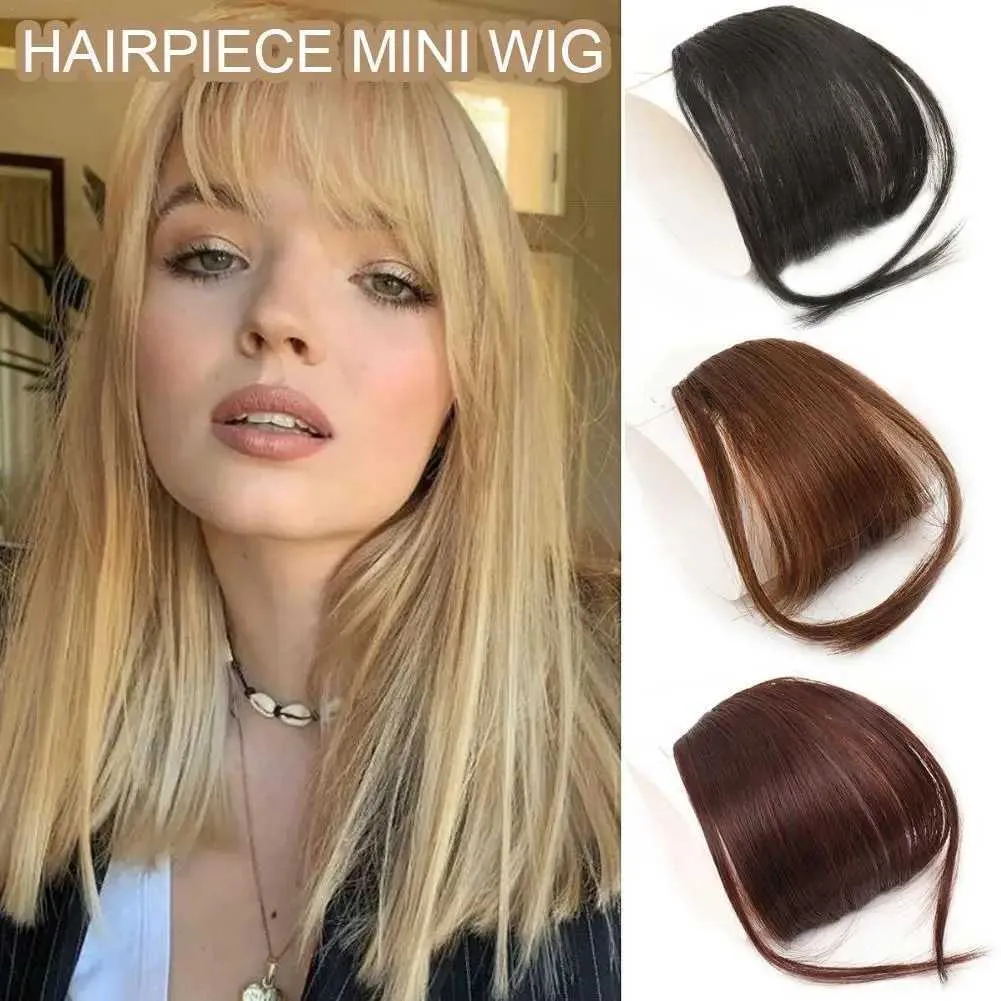 Synthetic Wigs Air Bangs With Sideburns Bangs And Wig Patches For Natural Hair Repair Covering The Hairline Used To Extend Fake Hair 240318