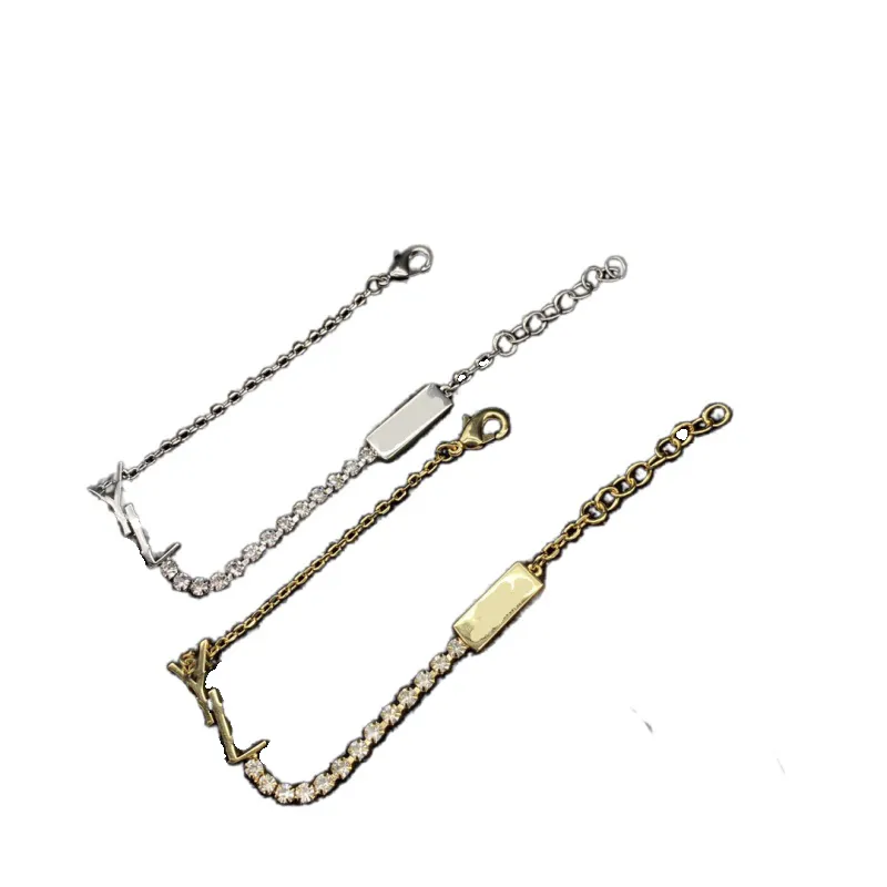 Серебряный дизайнерский браслет женский, большая цепочка, браслеты из муассанита, homme, великолепные украшения, дизайнерский браслет, ювелирные изделия для женщин, подвеска zh187 E4