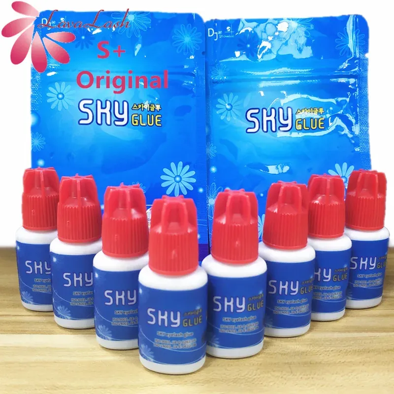 Spennamenti all'ingrosso Extensions ciglia in corea originale Sky Coco rosso Cap 12s Tempo asciutto 67 settimane GUE COSTALE più veloce da 5 ml Strumenti per il trucco da 5 ml