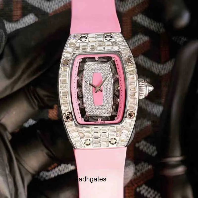 Relógio mecânico de luxo Richa Milles Business Leisure RM07-01 Totalmente Automático Fita de Caso de Aço Fina Trendência Swiss Movimento Swiss Wristwatches