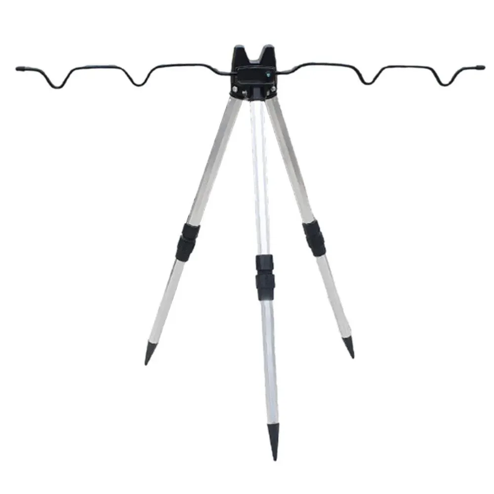 Araçlar Alüminyum Balıkçılık Kutbu Desteği Tripod Stand Katlanabilir Balıkçılık Çubuğu Dinlenme Üssü Yükleme Teleskopik Balıkçılık Çubuk Braket Tutucu