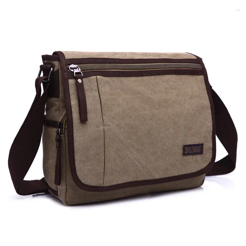 Torby na ramię retro mężczyźni Messenger płócienne teczka na zwykłą męską torbę torbą podróż Bolsa Masculina Sac hommes