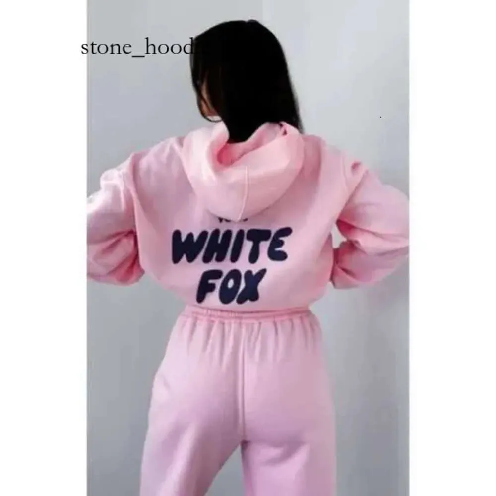 White Fox Hoodie Tracksuit Clothing Set Women Spring Autumn Luxury Luxury Goods Winter New Hoodie Set Fashionable Sporty Long Sleeved Pullover Hooded White Fox 9025