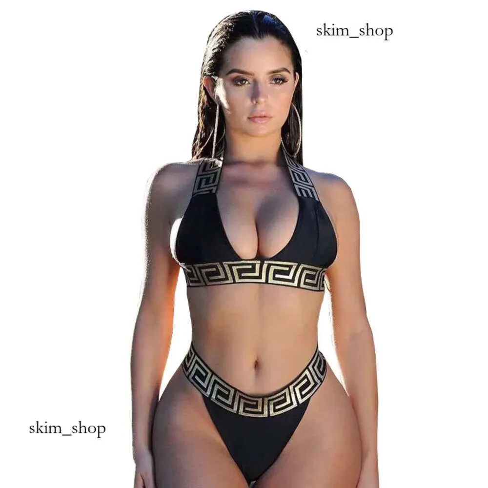 ARXIPA Conjuntos de bikini sexy para mujer Traje de baño con vendaje Traje de baño con top corto Traje de baño con tanga Ropa de playa de corte alto Estampado sólido Nuevo diseño de bañista 956