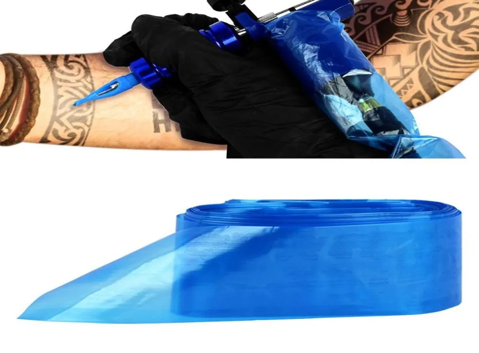 100 pièces en plastique bleu pince de tatouage cordon manches couvre sacs fournir nouveau accessoire de tatouage professionnel Accessoire de Tattoo3287795