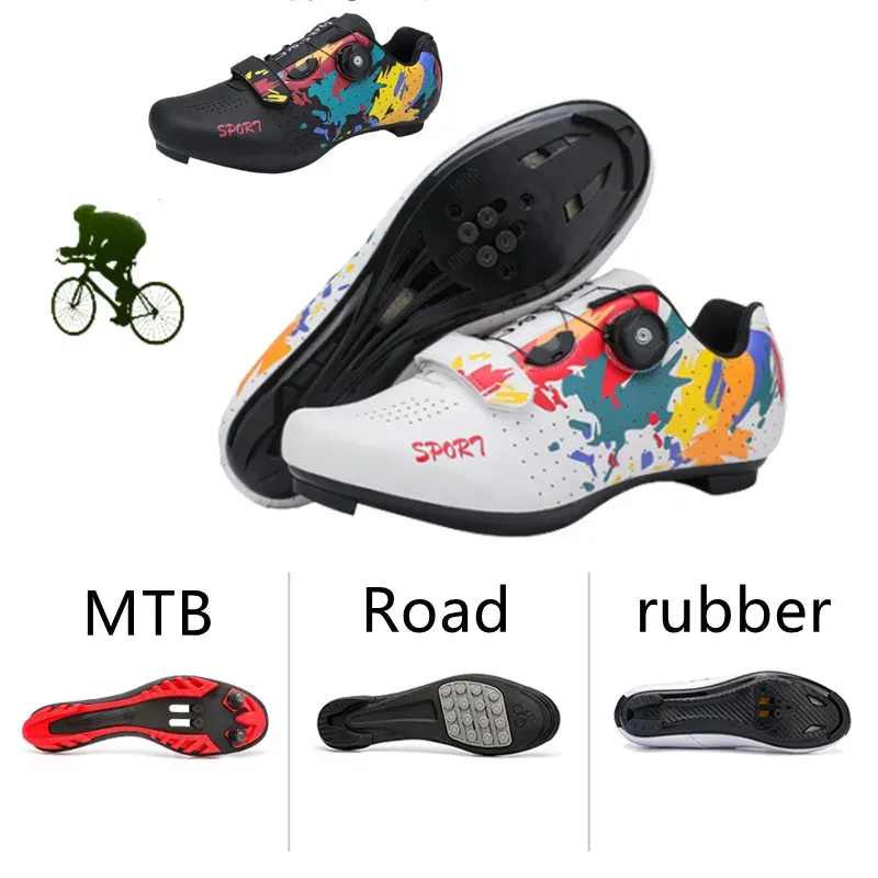 Footwear Cycling Sneaker MTB Bicycle Flat Shoes Men Mountain Bike Racing Road Speed Footwear Cleat Biking Women Sport Sapatos De Ciclismo