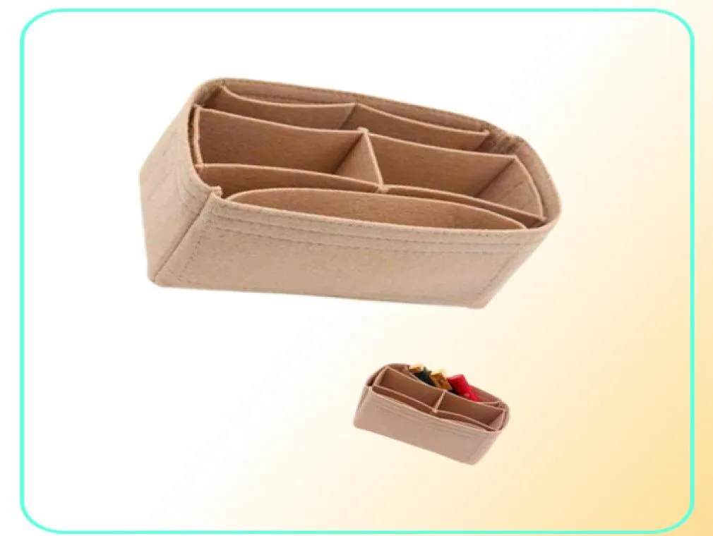 Arrangörer Nice Mini Insert Bags Organizer Makeup Handbag Organizer Inner Purse Portable Cosmetic For Nice Mini Protect Bag C05082904371