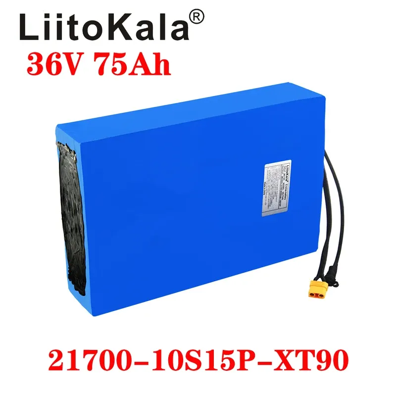 Liitokala 36V Custom DIY Dreieck 75AH 21700 5000mAH 10S15P Elektromotor Batterie 36 V 1000W Lithiumbatterie eingebaut