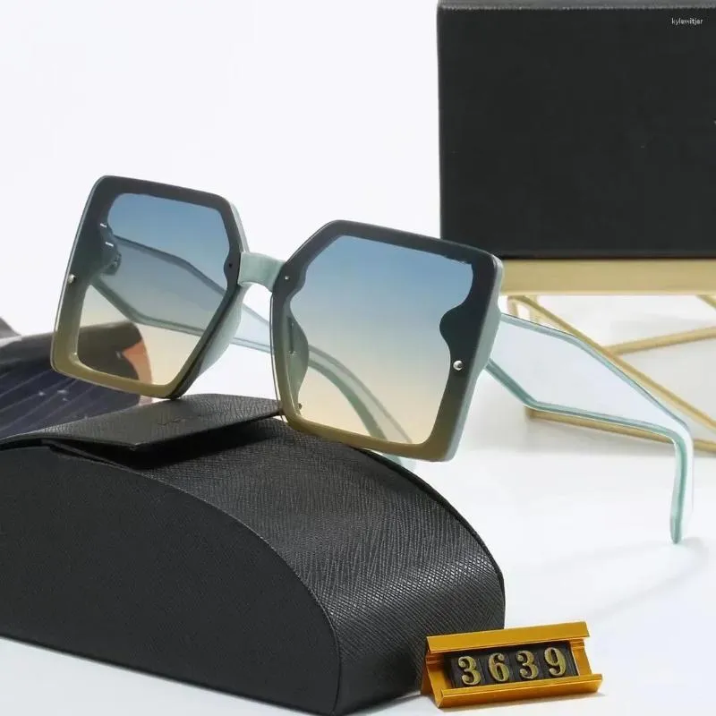 Lunettes de soleil carrées surdimensionnées pour femmes et hommes, marque de styliste, une pièce, grand cadre dégradé, pour la conduite, 2024