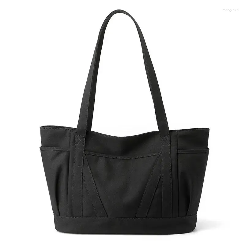 L.LESH Shoulder Tote Bag - Canvas BLACK NICENESS / L.Lesh (Black