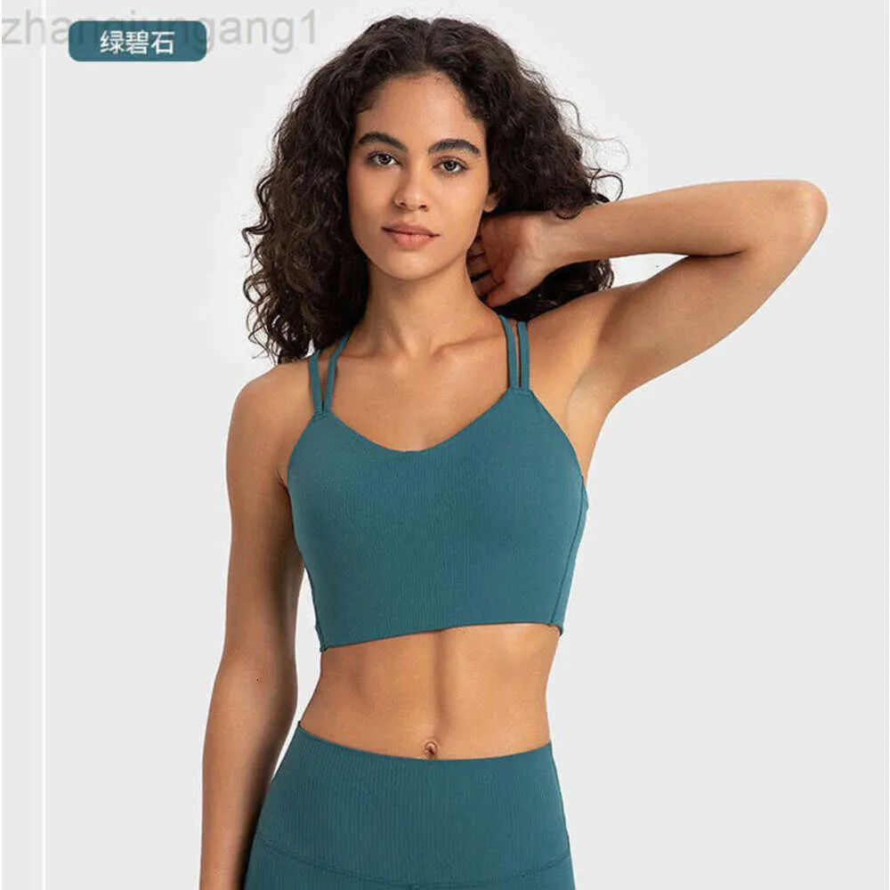 Desginer Lululemom Bras Lululemmon Same Sports Tank Top Thread Festes Brustkissen Integrierter mittelstarker Kreuzrücken