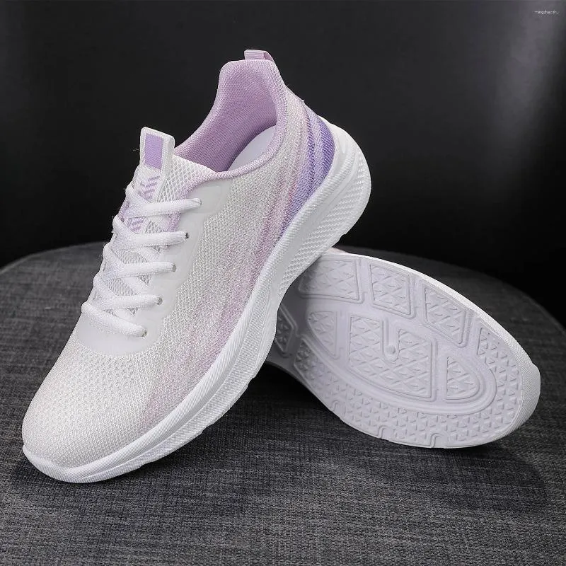 Sapatos casuais femininos tênis plataforma rendas branco zapatillas mujer respirável tenis feminino esportes feminino correndo 166