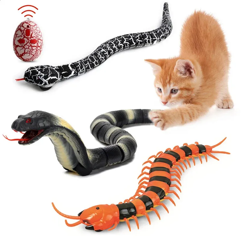 Smart Sensing Interactive Snake Cat Toy Automatic Eletronic Snake Cats Teasering Play USB ricaricabile Pet Kitten Dog Sensor Toy 240309