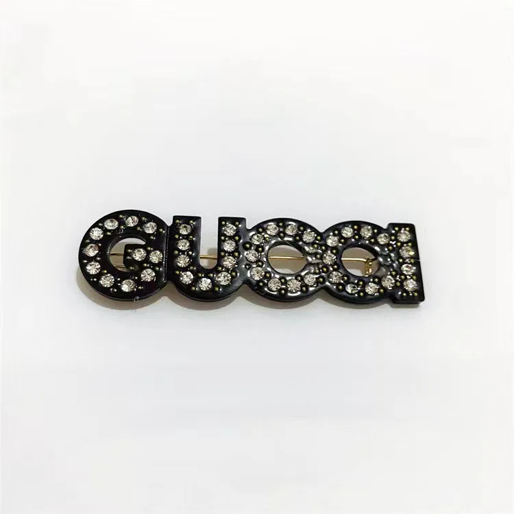 CRISTAL 'CUCCI' HAIR SLIDE Luxuoso clipe de costura lateral para mulheres e meninas acessórios de cabelo de designer clássico