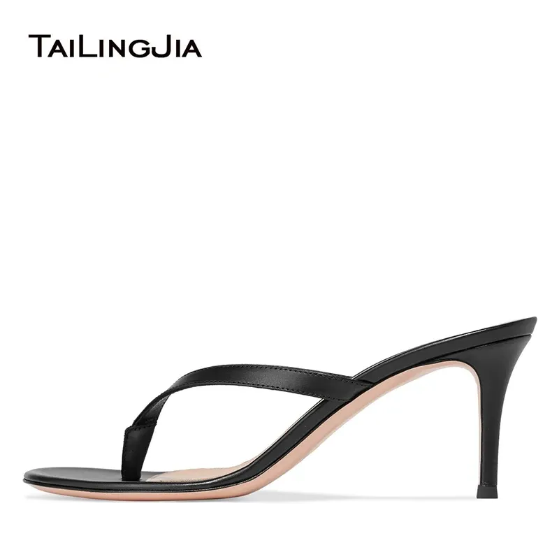 Stivali eleganti flip tacchi da donna Flops neri con tacchi alti sandali perizoma bianchi donne donne oro pantofole con tallone alte leiponi da donna scarpe estive