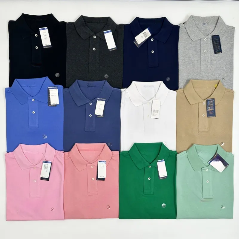 Klassieke Business Casual Tops Heren, sneldrogend golfpoloshirt met normale pasvorm