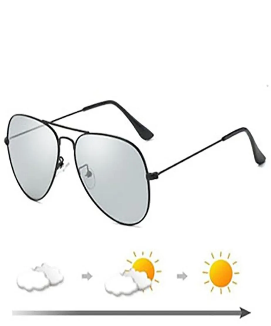 Óculos de sol piloto pocrômicos masculino polarizado para dirigir óculos de sol para dirigir dia e noite feminino sombra 9825297