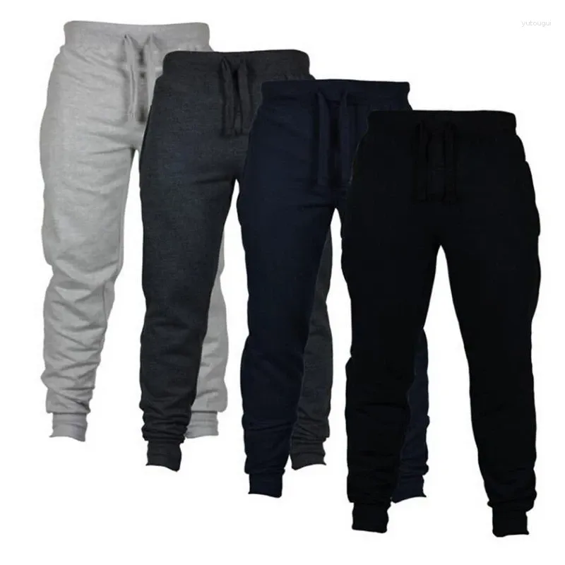 Erkekler Pantolon 2024 Erkek Joggers Sıradan Fitness Erkekler Spor Giyim Takip Dipleri Sıska Sweatpants Pantolon Siyah Spor Salyaları Jogger Track