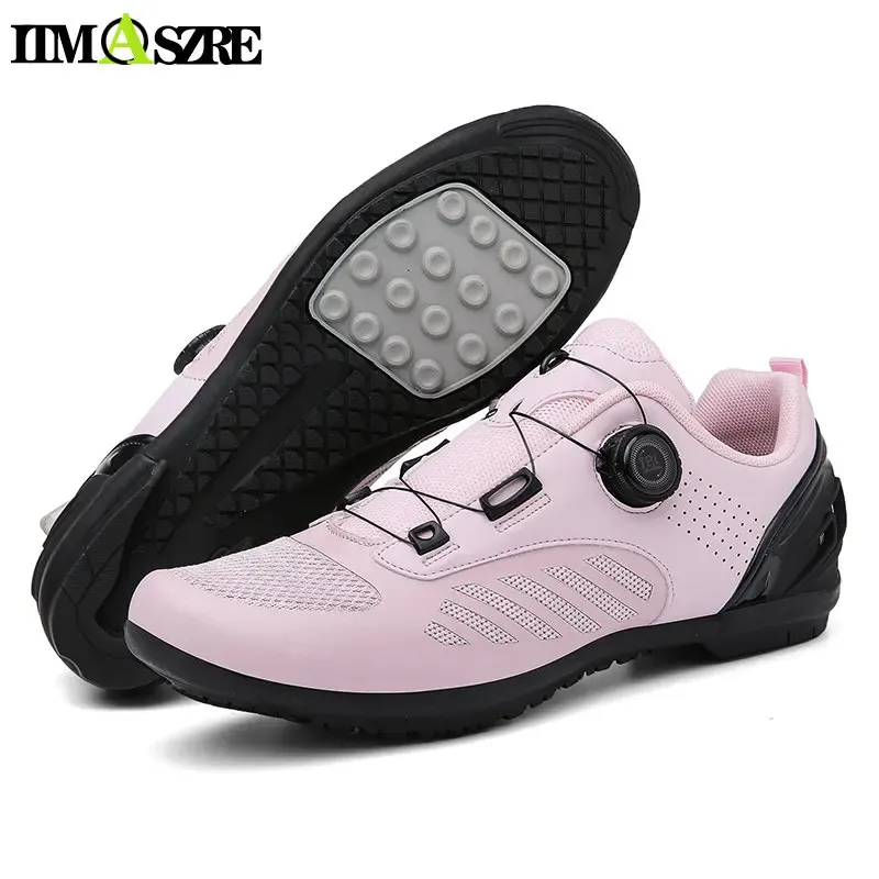 Stivali da donna scarpe ciclistiche non tacchette sneaker a pedale piatto mtb scarpe per mountain bike non chiusura senza tacchetti road bicicletta rb velocità rosa