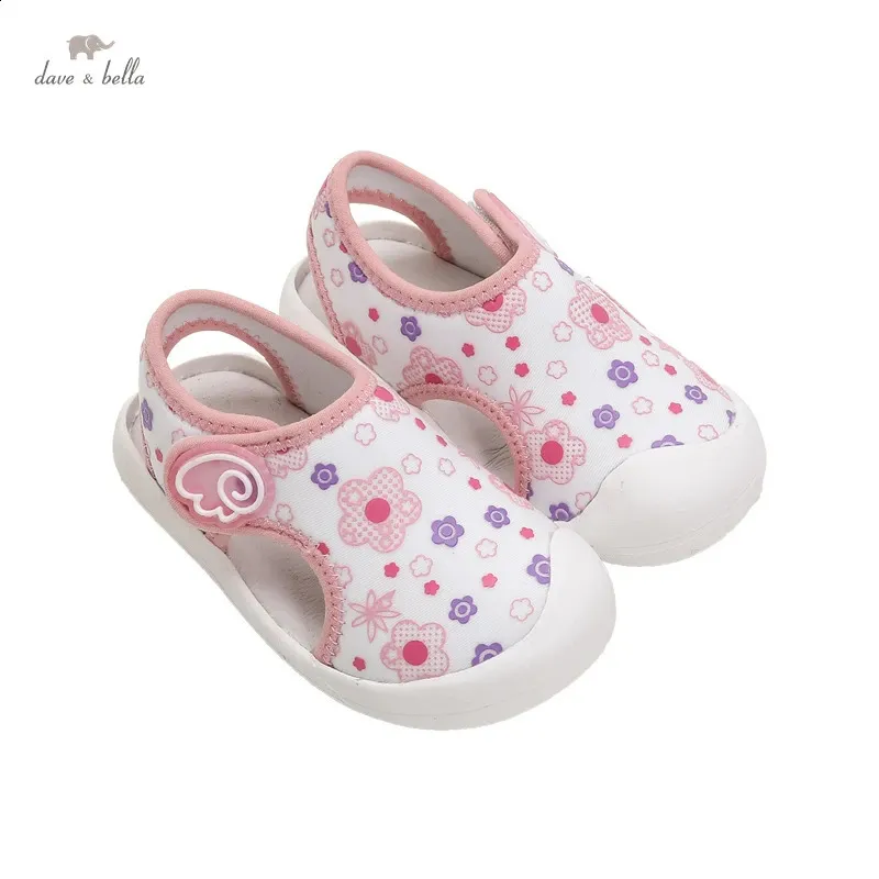 DB17643 Dave Bella summer fashion baby unisex print sandals born infant shoes boys girlsshoes 240313