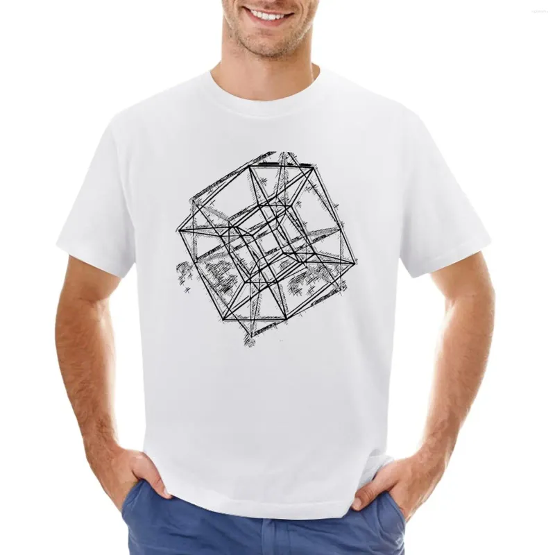 Erkek Tank Tops Tesseract (Siyah Mürekkep) T-Shirt Gömlekleri Grafik Tees Kawaii Giysileri Tshirts Erkekler