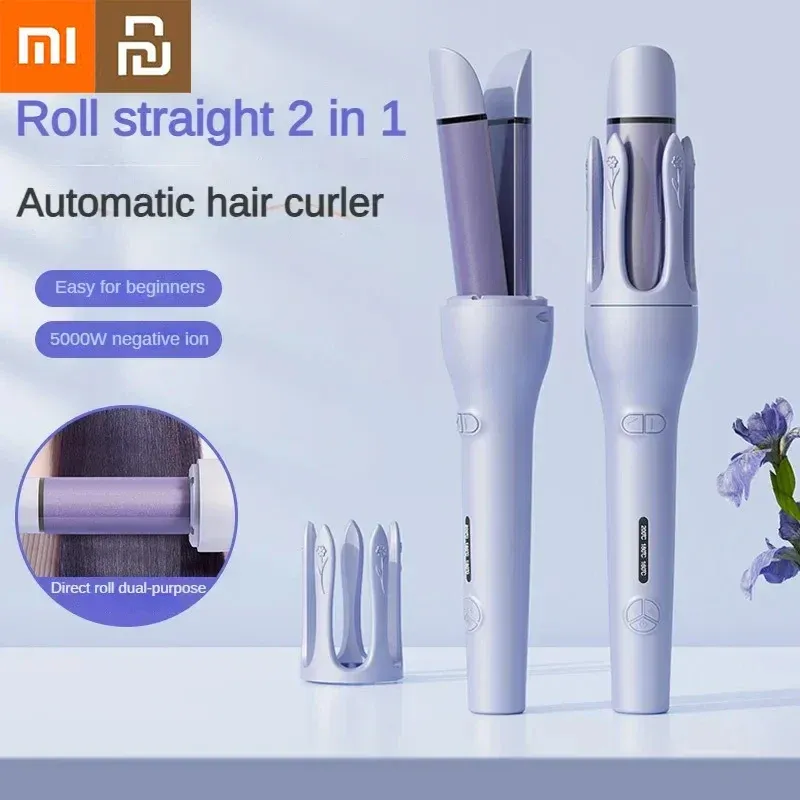 アイロンXiaomi Youpin 2 in 1ヘアカーラーヘアストレートナー32mm高速加熱自動カーリングアイアン女性多機能ヘアローラー