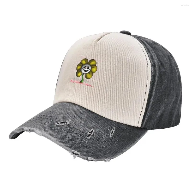 Cappellini Undertale - Flowey But Nessuno Came... Berretto da baseball Cappello da spiaggia Cappelli rigidi da gentiluomo per uomo e donna