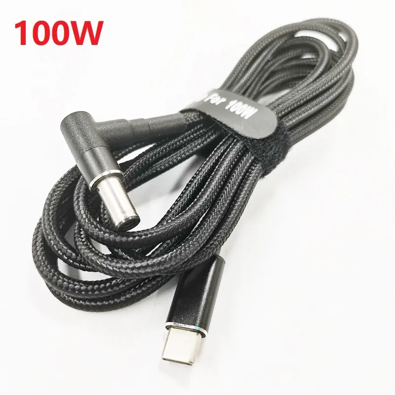 100 W USB Typ C Stecker auf 90 Grad abgewinkelter DC 6,0 x 3,7 mm Stecker PD Ladenetzteilkabel für Asus / 1 Stück