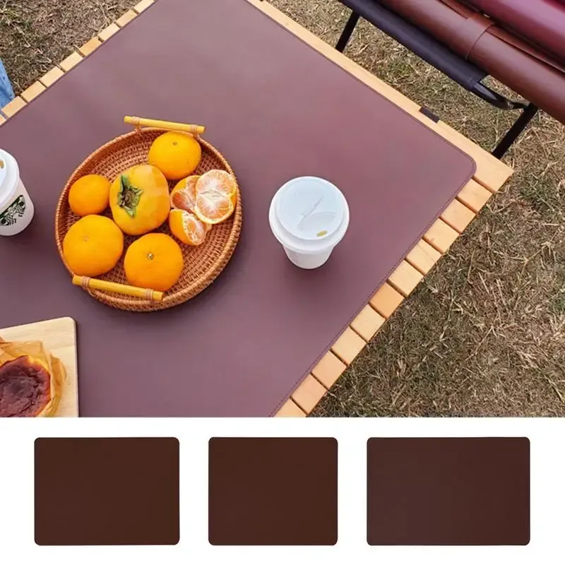 Mat vikbar placemat reversibel matbord mattor nonslip camping bordsplatta oljebeständiga värmebeständiga camping pu bord kuddar