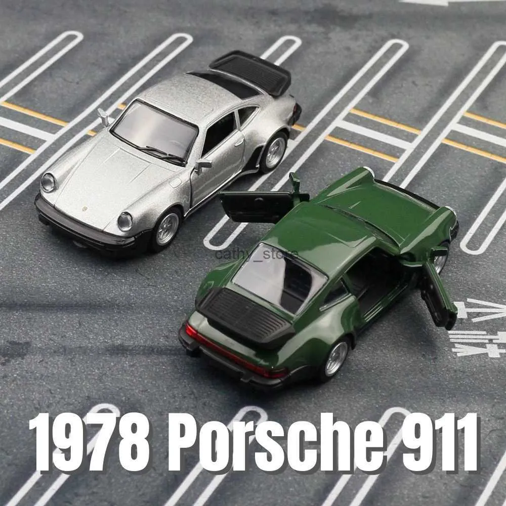 Diecast Model Cars 1/36 Porsche 911 Toy Car Model RMZ CiTY Miniature Racing Free Wheels Pull Back Diecast Metal Collection Gift For Children BoyL2403