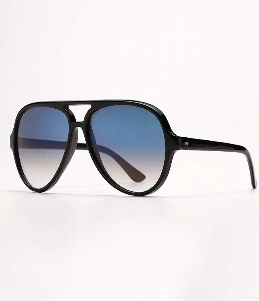 Occhiali da sole pilota Occhiali da sole a doppio ponte Occhiali da sole sfumati da uomo Des Lunettes De Soleil con custodia in pelle marrone e confezione al dettaglio5806827