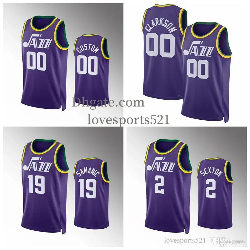 Maglia da basket personalizzata Clarkson Lauri Markkanen Collin Sexton John Collins Keyonte George Walker Kessler Horton-Tucker Luka Samanic 2024 taglia XS-XXL