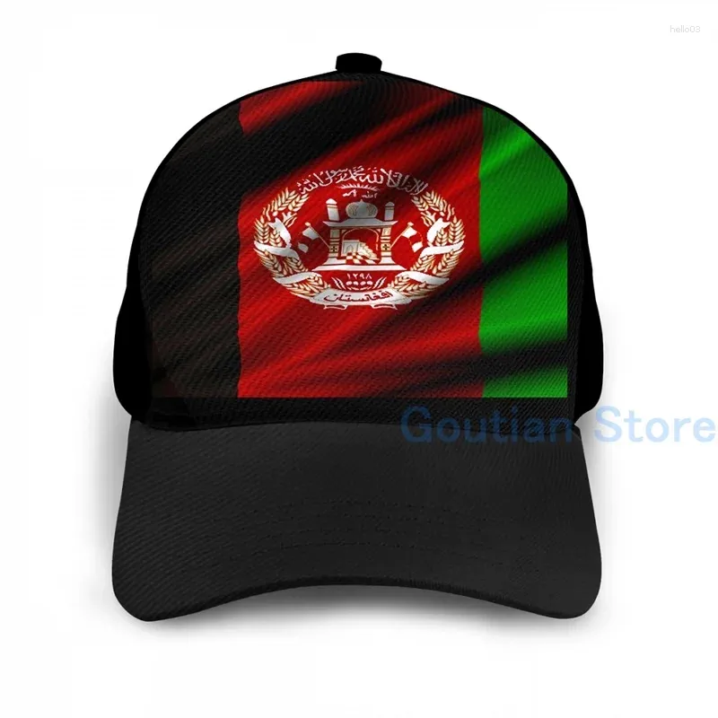 Casquettes de ballon Mode Drapeau de l'Afghanistan Casquette de basket-ball Hommes Femmes Impression graphique Noir Unisexe Adulte Chapeau