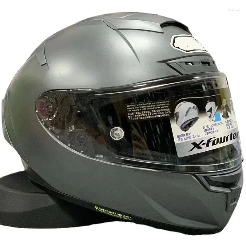 Casques de moto Casque intégral X14 Asia Silver Riding Motocross Racing Motobike Double 93 Sports Capacete