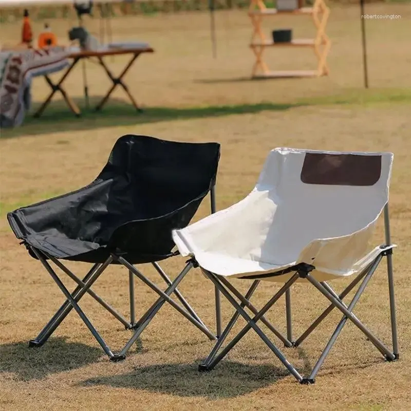 Obozowe meble na zewnątrz składane krzesło przenośne księżycowe rozkładanie wyposażenia kemping