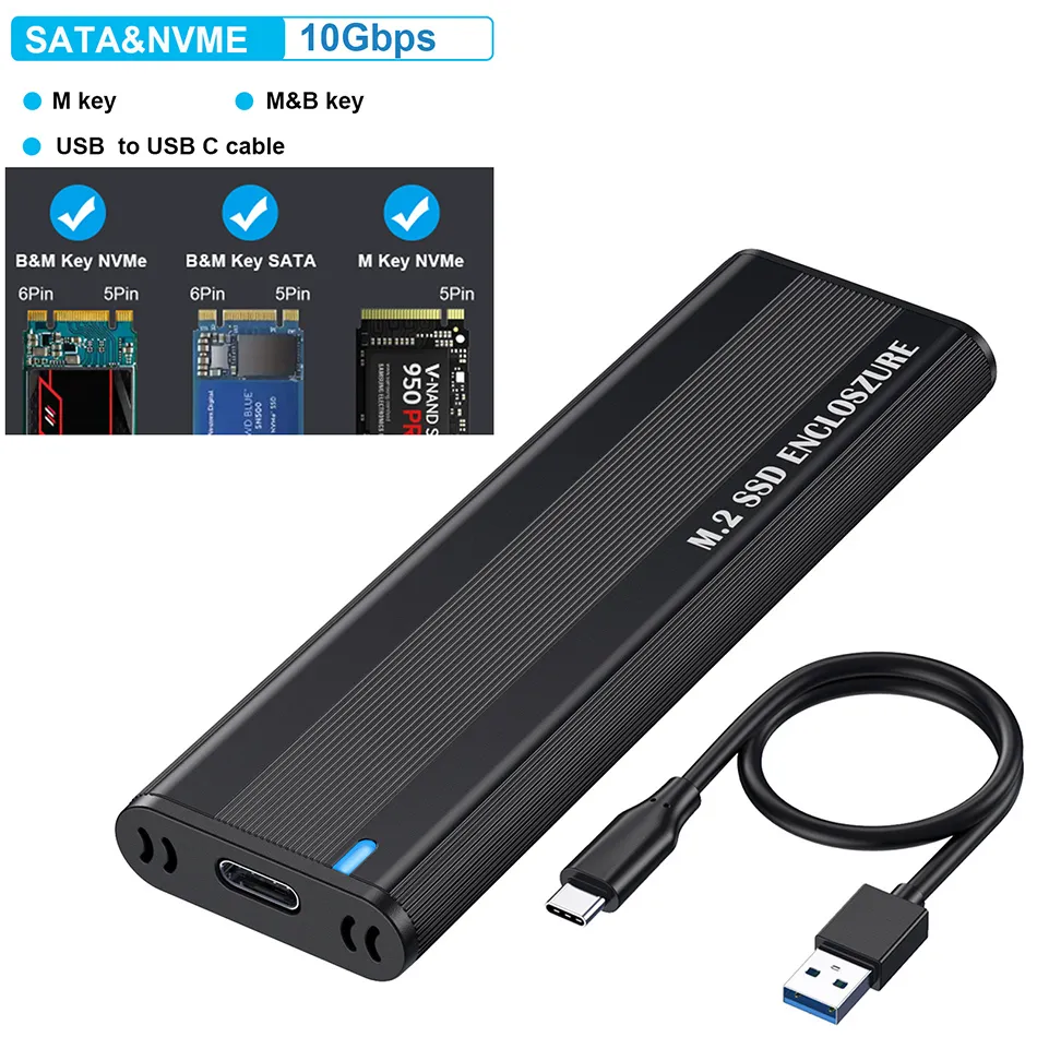thumbnail image 2 of Jual KYO M2 NVMe Enclosure 10Gbps SSD M.2 NVME USB Type C 3.1 With USB 2 of 9