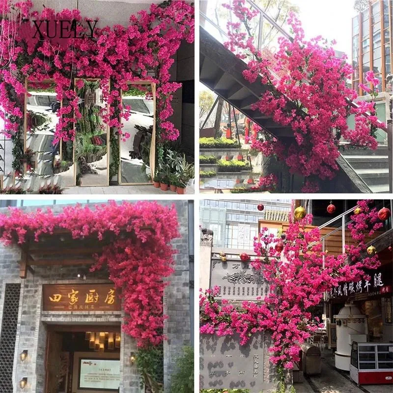 Decorative Flowers Artificial Flower Silk Fake Wedding Living Room Decor Garden Engineering Landscaping Plants Garland Wall L5858