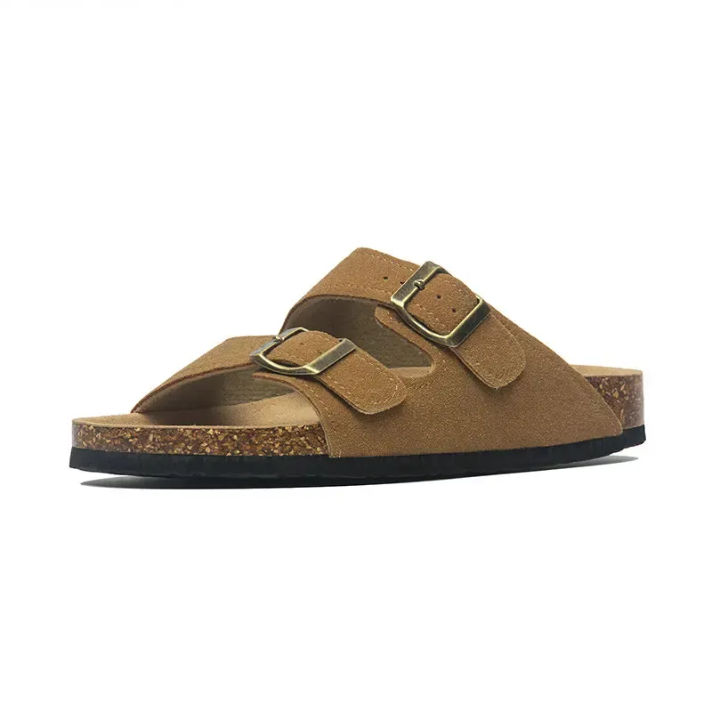 Stivali 2020 Nuovi 10 amanti in pelle glassata in pelle Sandrifori di sughero sandali Slifori da spiaggia casual Donne uomini scivolano su flip flops scarpe